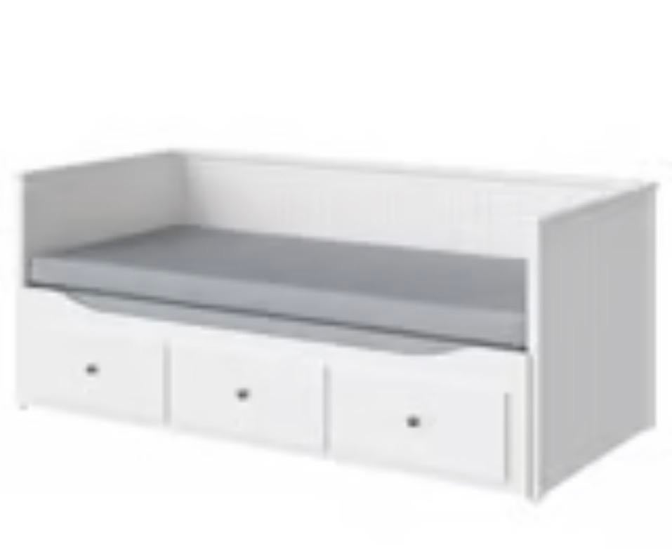 Uitschuifbaar bedbank frame (zonder matras), Ophalen, Wit, Tweepersoons, Overige maten