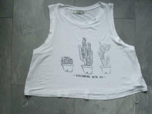 PULL & BEAR topje maat S (qwe), Wit, Ophalen of Verzenden, Zo goed als nieuw, Maat 36 (S)