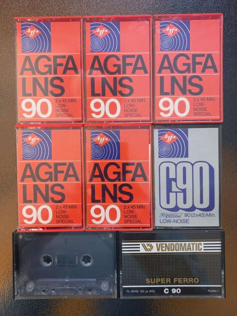 Agfa cassettebandjes, Ophalen, 2 t/m 25 bandjes, Overige genres, Zo goed als nieuw