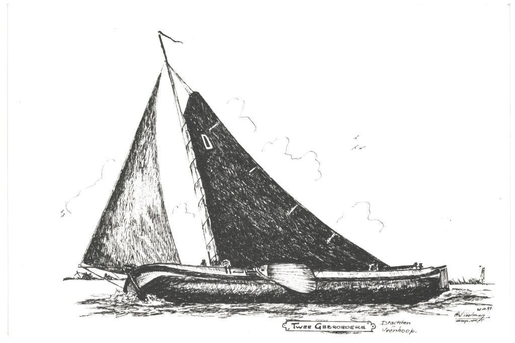 991437 Twee gebroeders Drachten Friesland Veenhoop, Ophalen of Verzenden, 1980 tot heden, Gelopen, Friesland