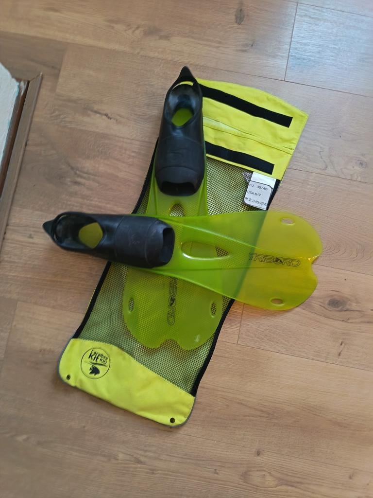 Tribord zwemvliezen met waterschoentjes - EU 39/40, Ophalen of Verzenden, Gebruikt, Zwem- of Duikvliezen