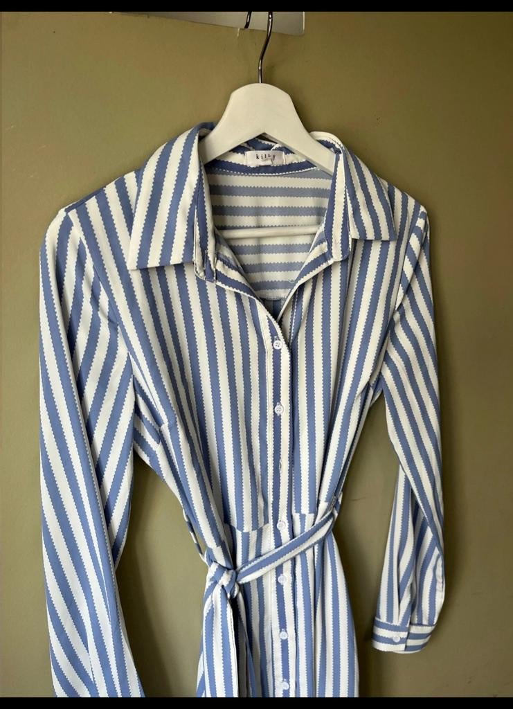 Prachtige kreukvrije / travel zomerjurk Kilky maat S Nieuw, Blauw, Nieuw, Ophalen of Verzenden, Kilky