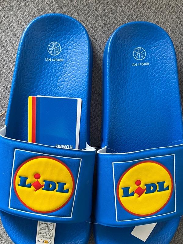 lidl slippers unisex 41 merchandise vrije tijd beach slides, Slippers, Blauw, Lidl, Nieuw