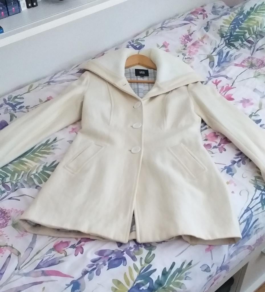 Dames jas YES or NO roomwit of zwart, Ophalen of Verzenden, Zo goed als nieuw, Wit