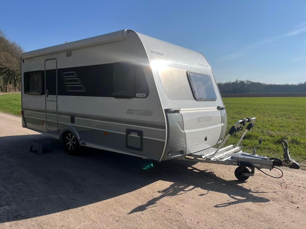 HYMER SPORTING JIVE 4,65 MOVER CASSETTE LUIFEL THULE, Caravans en Kamperen, Mover, Vast bed, Rondzit, Bedrijf