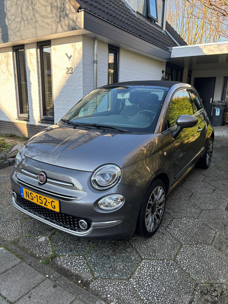 Fiat 500C 0.9 80pk Turbo Twinair 2017 Grijs, 31 €/maand, Cabriolet, Origineel Nederlands, Handgeschakeld