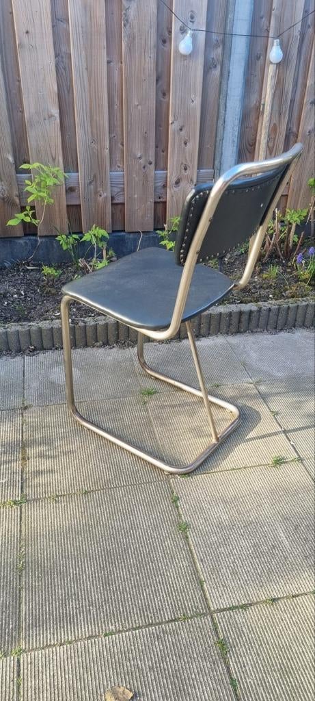 Jaren 50 Gispen stoel met originele bekleding, Ophalen