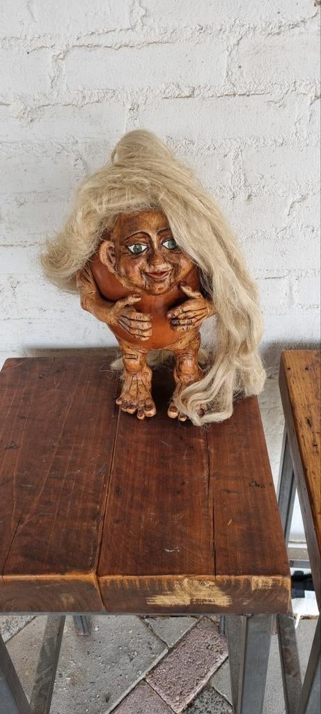 Trol vintage ca 30 cm hoog, Ophalen of Verzenden, Gebruikt, Pop