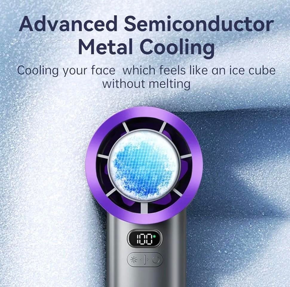 Draagbare Handventilator met Koelfunctie echt koude lucht, Tafel- of Grondventilator, Minder dan 60 m³, 3 snelheden of meer, Ophalen of Verzenden