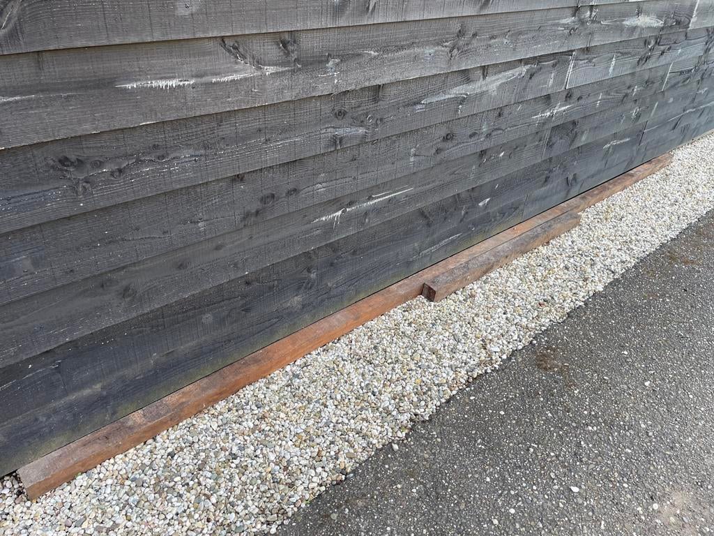 Hardhouten paal 7x7 4,5 mtr, Tuin en Terras, Palen, Balken en Planken, Ophalen, Zo goed als nieuw, 250 cm of meer, Palen