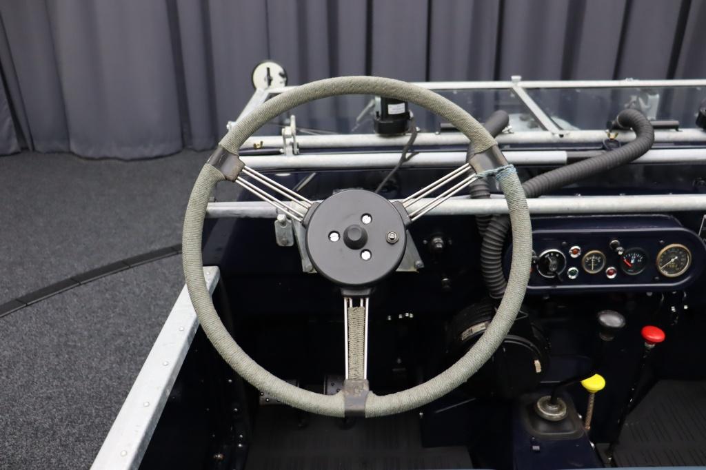 Land Rover 80 Series 1 softtop Gendarmerie CONCOURSTAAT, Auto's, Lederen bekleding, Land Rover, Blauw, Leder