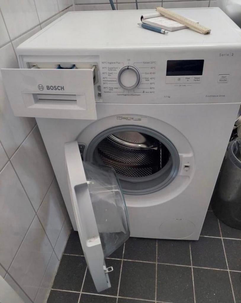 Bosch Serie 2 Wasmachine EcoSilence Drive, Witgoed en Apparatuur, Wasmachines, Gebruikt, Ophalen of Verzenden, Voorlader, Kort programma