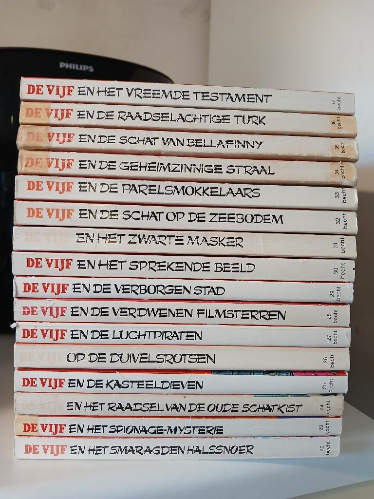 Enid Blyton - Complete serie van De Vijf met rode voorkanten, Ophalen of Verzenden, Zo goed als nieuw, Enid Blyton