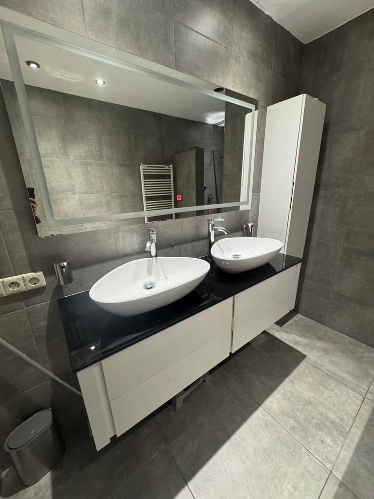 Wastafel compleet met spiegel, Huis en Inrichting, Ophalen of Verzenden, Gebruikt