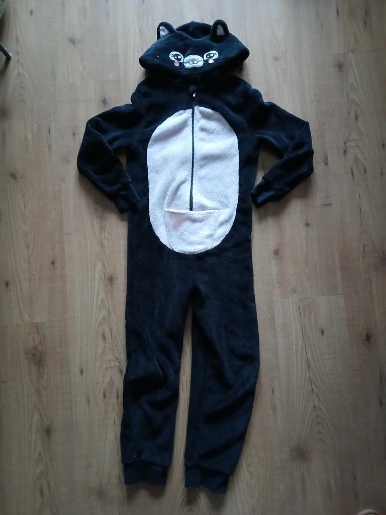 Onesie zwarte kat huispak poes H&M, Overige typen, Jongen of Meisje, H&M, Ophalen of Verzenden