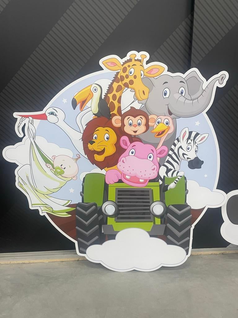 Geboortebord Dieren - te personaliseren met naam, Ophalen of Verzenden, Nieuw, Geboortebord