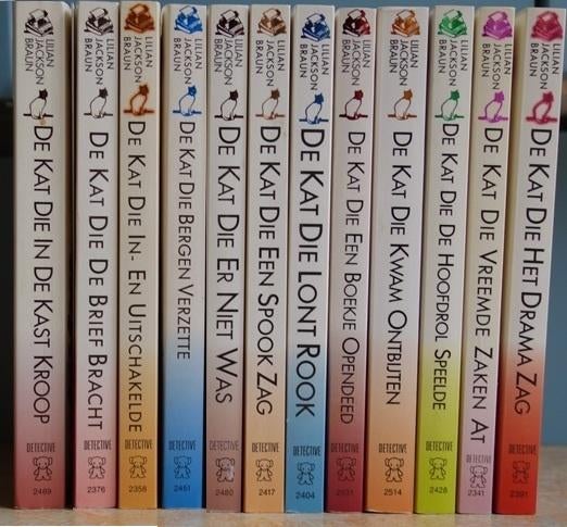 12x Lilian Jackson Braun met de Kat, die ..... (Koko en Yum), Boeken, Ophalen of Verzenden, Gelezen, Lilian Jackson Braun