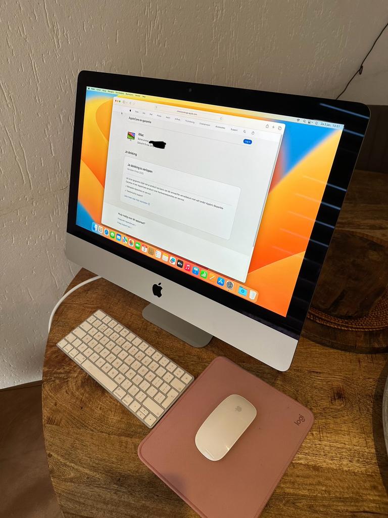 Zeer mooie iMac 21.5-inch uit eind 2017 /gekocht in 2019, Ophalen, Zo goed als nieuw, IMac