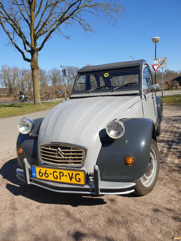Citroën 2CV 0.6 Charleston 1985 Grijs, Auto's, Voorwielaandrijving, Stof, 602 cc, 2CV