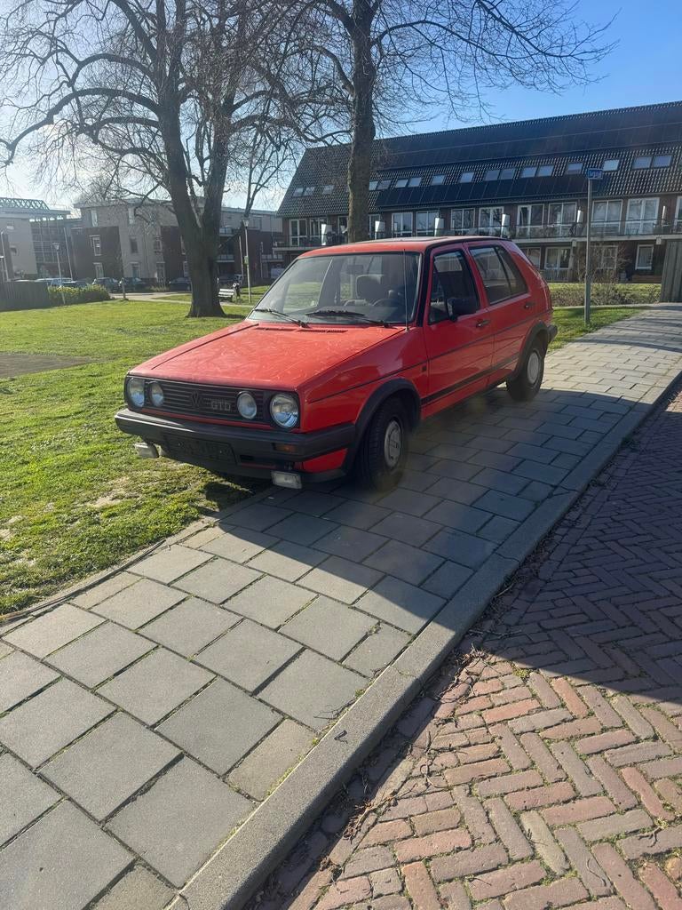 Te koop harde golf 2 gtd 1985 wegenbelastingvrij, Auto's, Volkswagen, Diesel, Particulier, Te koop, Rood
