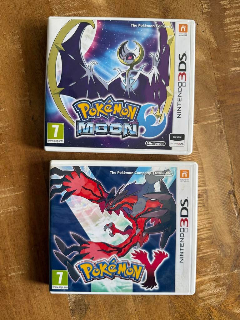 Pokémon Moon en Pokémon Y voor Nintendo 3DS, Spelcomputers en Games, Gebruikt, 1 speler, Ophalen of Verzenden, Role Playing Game (Rpg)