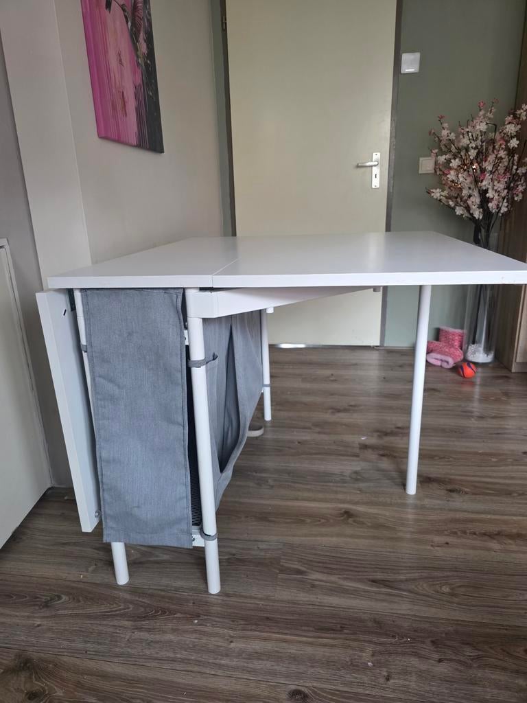 Ikea KALLHÄLL inklapbare tafel - wit, Ophalen, Modern, Scandinavisch, Zo goed als nieuw, Rechthoekig