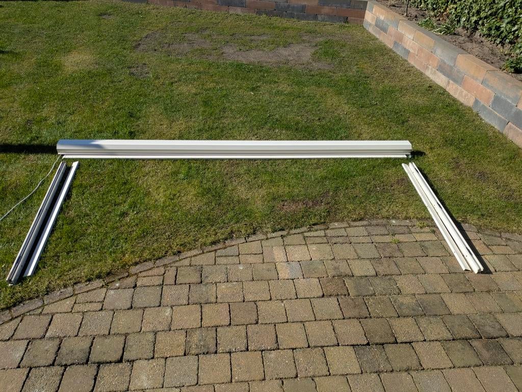 Elektrisch screen, breed 360 cm, uitval 136 cm, Tuin en Terras, Zonneschermen, Ophalen of Verzenden