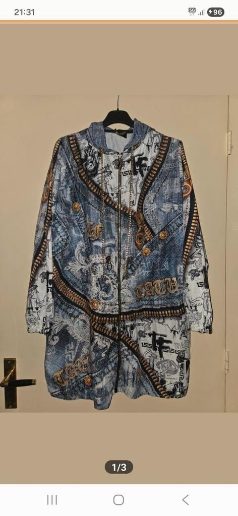 Dames jasje, Kleding | Dames, Jassen | Zomer, Blauw, Maat 42/44 (L), Ophalen of Verzenden, Zo goed als nieuw