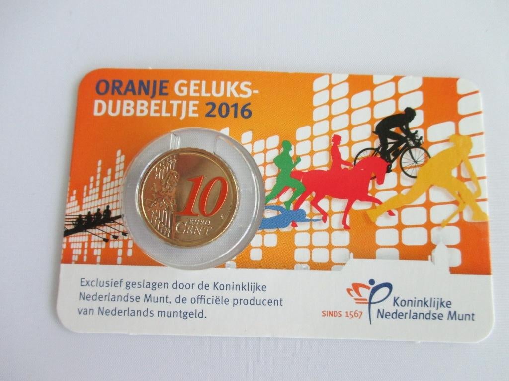 Coincard Geluksdubbeltje 2016, Ophalen of Verzenden, Koningin Beatrix, Euro's, Setje