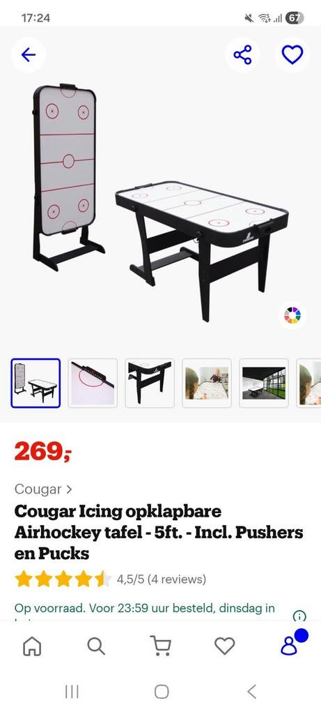 Zo goed als nieuwe airhockeytafel!, Ophalen, Zo goed als nieuw