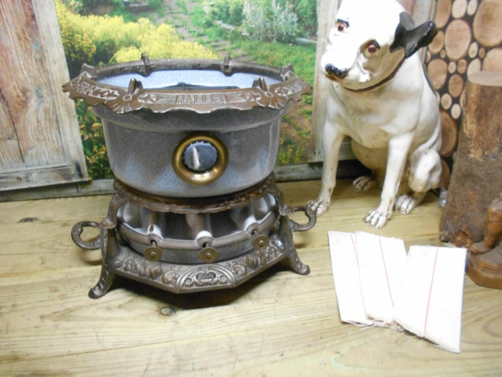 🔥emaille grijsgewolkt petroleumstellen oliestellen🔥, Ophalen of Verzenden