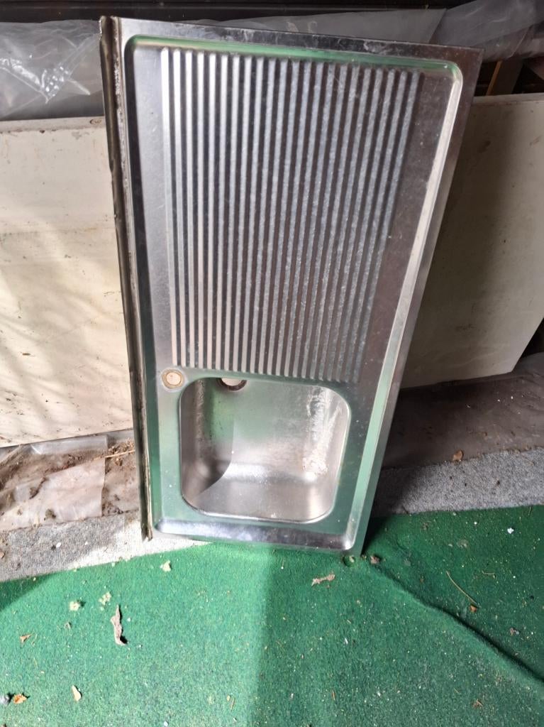 Aanrechtblad RVS, Ophalen, Gebruikt, Minder dan 100 cm, 50 tot 75 cm