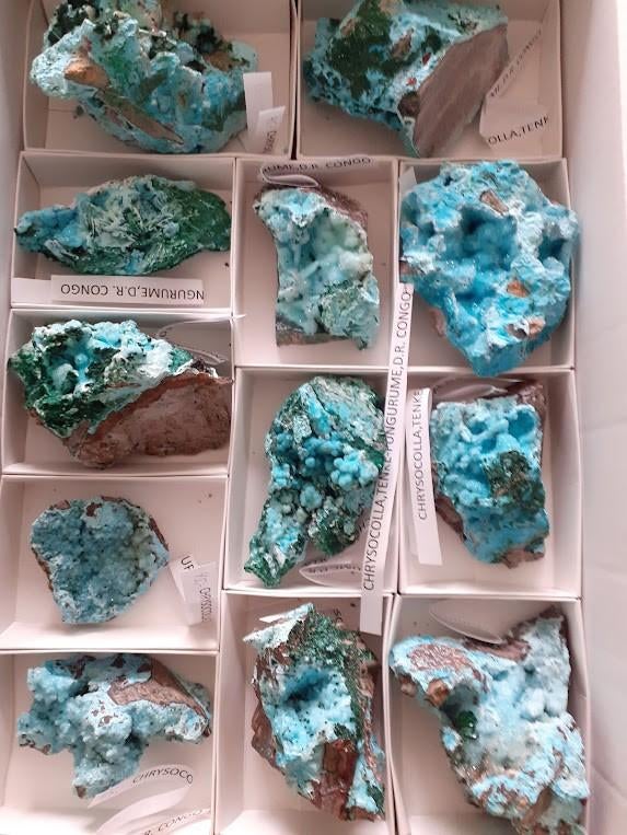CHRYSOCOLLA, DR CONGO, Ophalen, Mineraal