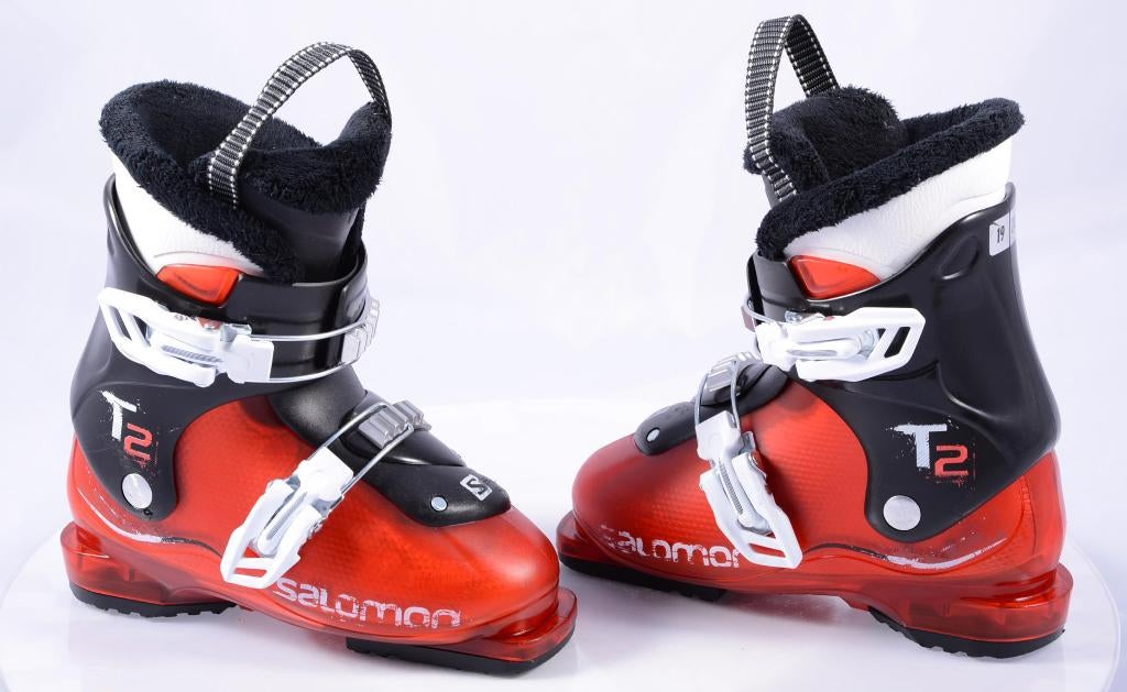 29 30 33 34 EU kinder skischoenen SALOMON T2, RED/black, Gebruikt, 100 tot 140 cm, Schoenen, Carve