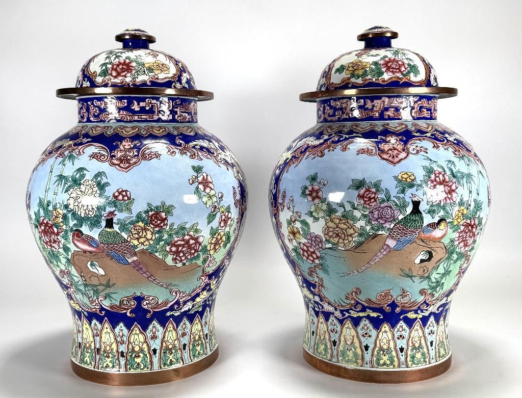 705. Dekselvazen - Qing-dynastie, China, 19e eeuw, Ophalen of Verzenden