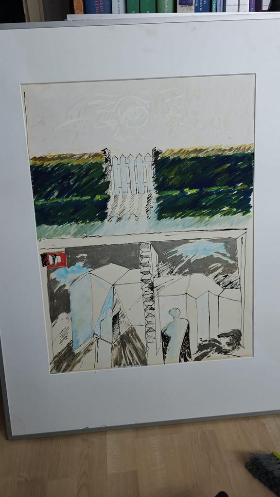 Schilderij ' het witte hek', Ophalen