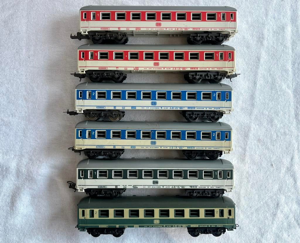 6x Lima DB korte rijtuigen H0, Gebruikt, Gelijkstroom, Wagon, Ophalen of Verzenden