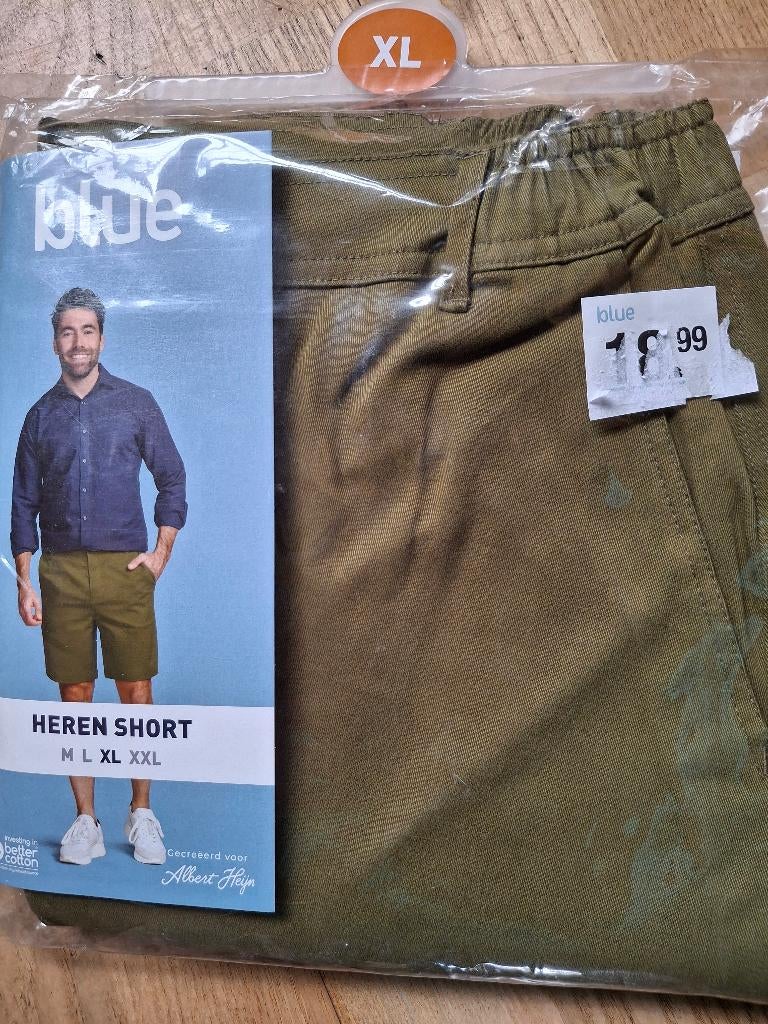 Heren short Bermuda l en xl olijfgroen, Kleding | Heren, Ophalen of Verzenden, Nieuw, Maat 56/58 (XL), Groen