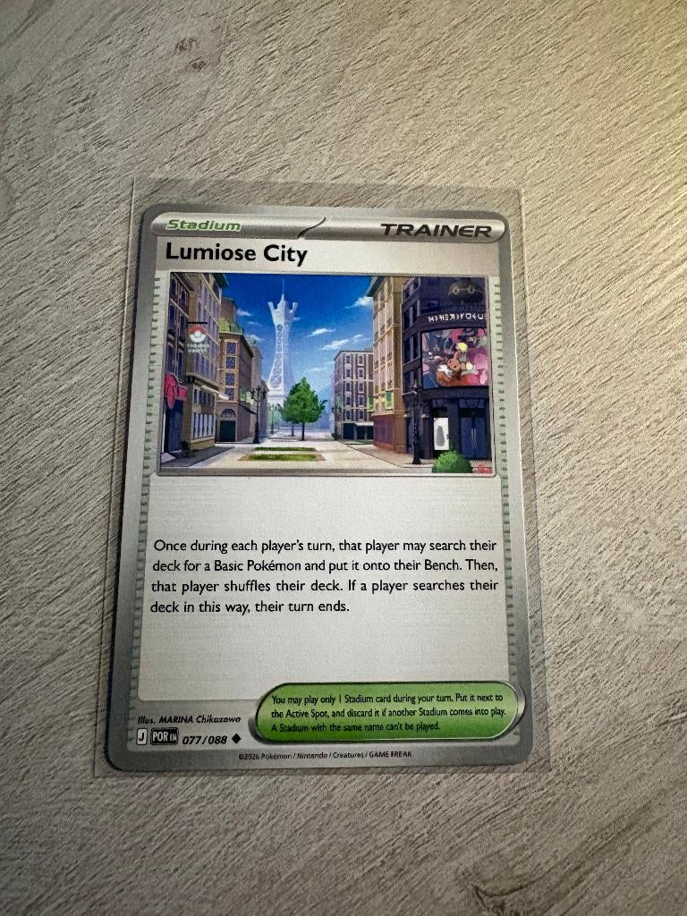 Lumiose City 077/088 Perfect Order - Pokémon Kaart, Ophalen of Verzenden, Nieuw, Losse kaart