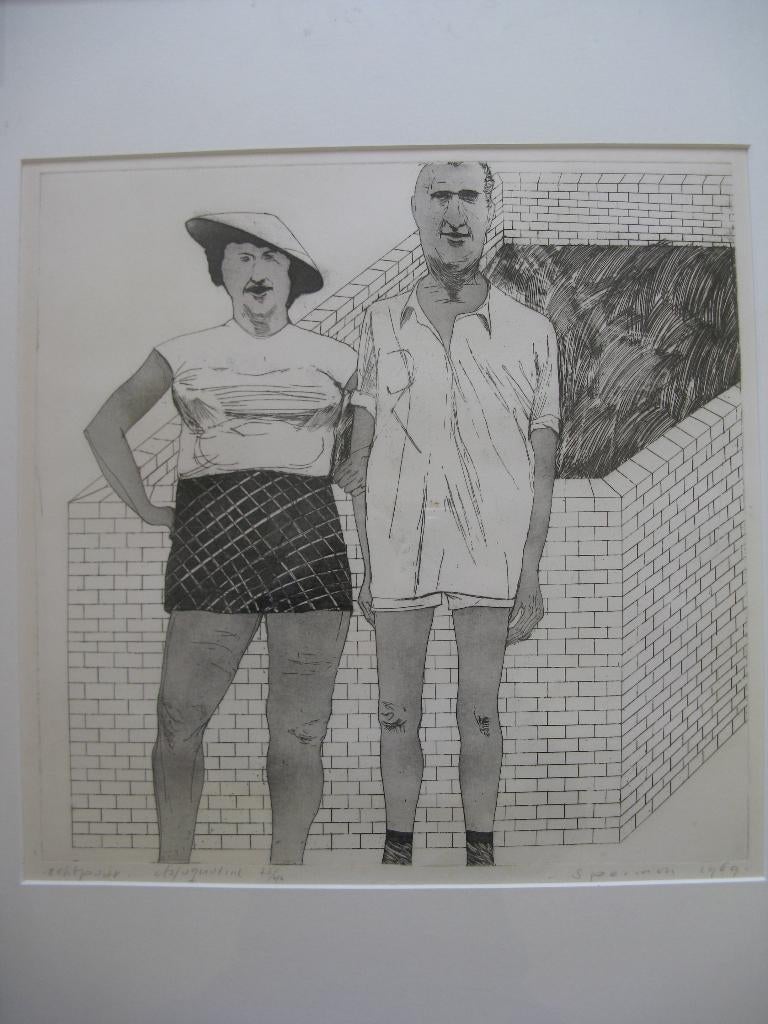 kees spermon ets/aquatint, Ophalen of Verzenden