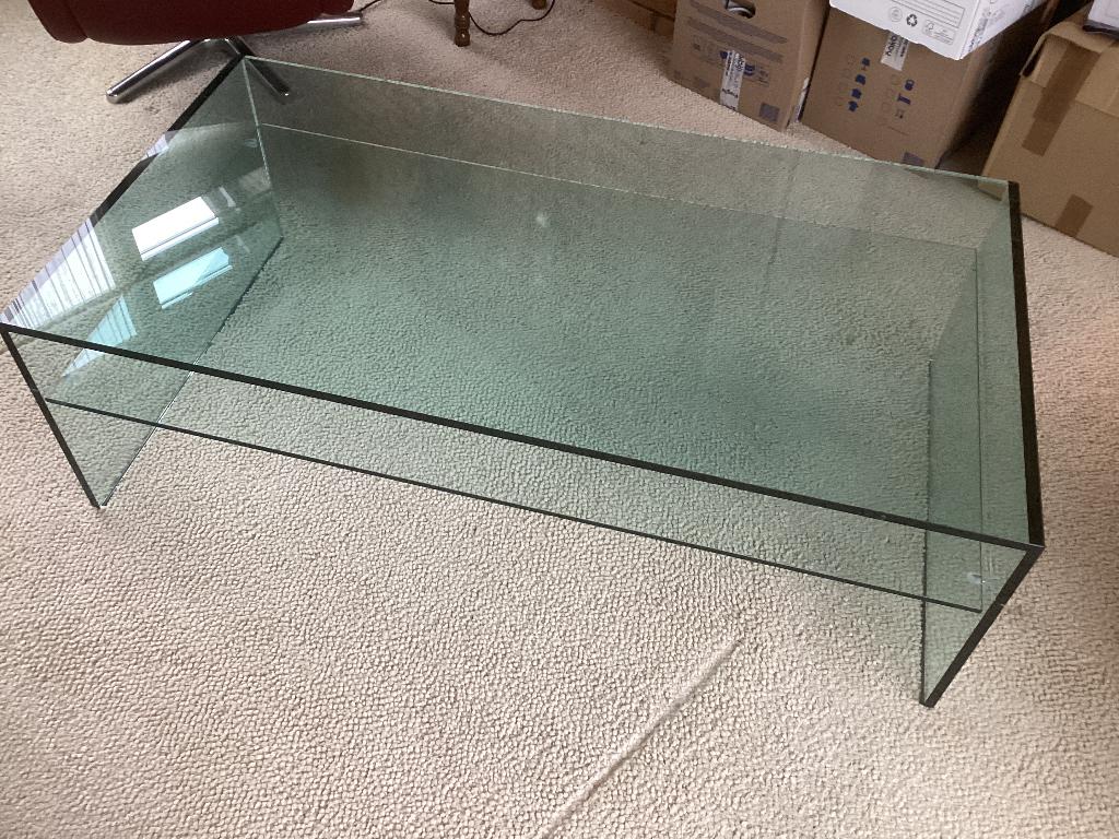 Salontafel (licht beschadigd) Tonelli, Gebruikt, 100 tot 150 cm, Glas, Minder dan 50 cm