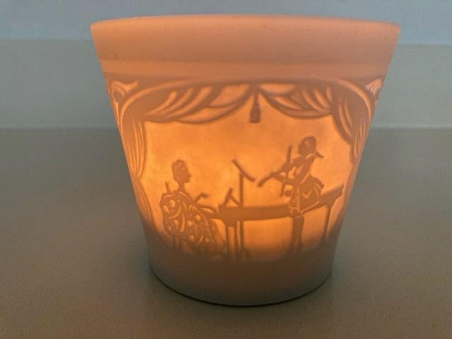 Romantisch Windlicht/Theelicht, Weimar Porzellan, Ophalen of Verzenden