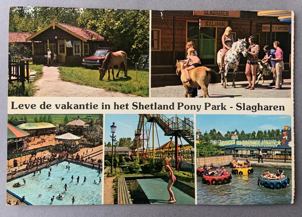 Leven de vakantie in het Shetlands Pony Park- Slagharen, Ophalen of Verzenden, Gelopen, Overijssel
