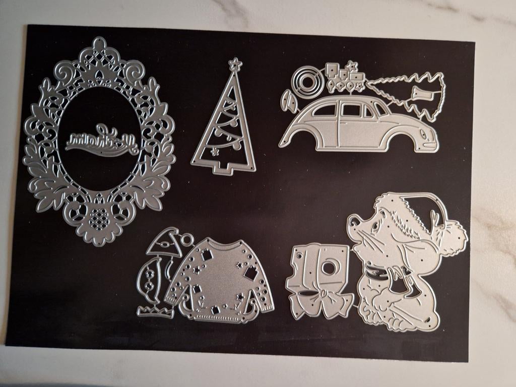 Kerst thema mallen: VW Kever, trui, hond & meer!, Hobby en Vrije tijd, Kaarten | Zelf maken, Nieuw, Ophalen of Verzenden