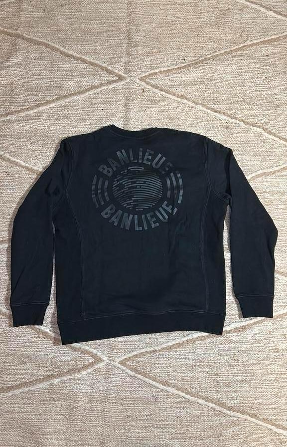 Zwarte banlieue trui heren L, Maat 52/54 (L), Zwart, Ophalen of Verzenden, Zo goed als nieuw