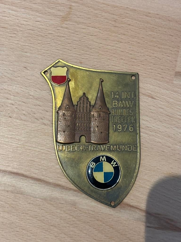 BMW Bundestreffen plakette, plaquette, embleem, schildje, Ophalen of Verzenden, Zo goed als nieuw