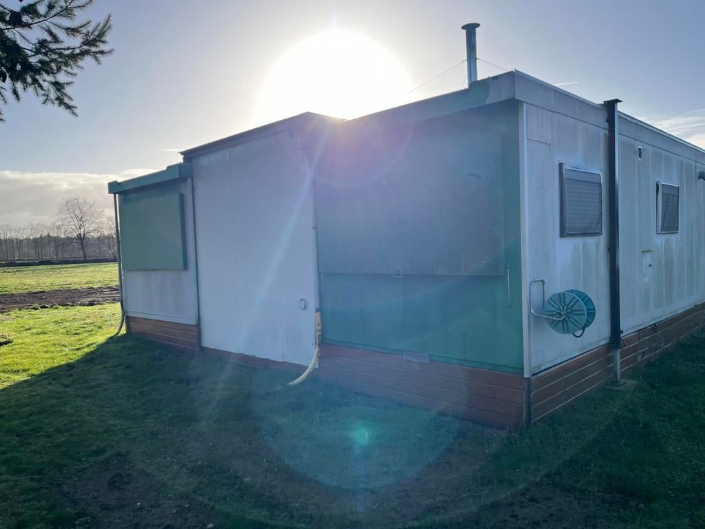 Woonunit 90m2 met opslagcontainer 40Ft, Ophalen, Gebruikt