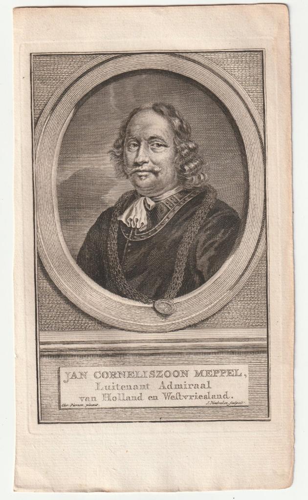 Jan Corneliszoon Meppel admiraal gravure Houbraken, Verzenden