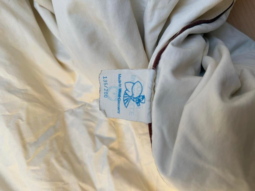 Duits donzen dekbed 135/200, Gebruikt, Eenpersoons, Wit, Ophalen of Verzenden