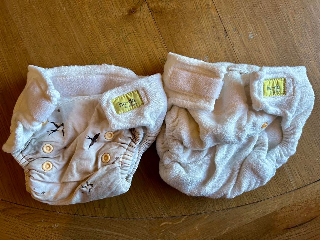 2x huda voorgevormde luier, Kinderen en Baby's, Badjes en Verzorging, Ophalen of Verzenden, Gebruikt, Overige typen